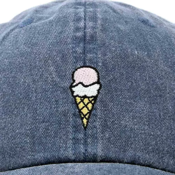 DALIX Double Scoop Embroidered Ice Cream Dad Hat Embroidered Cap Women