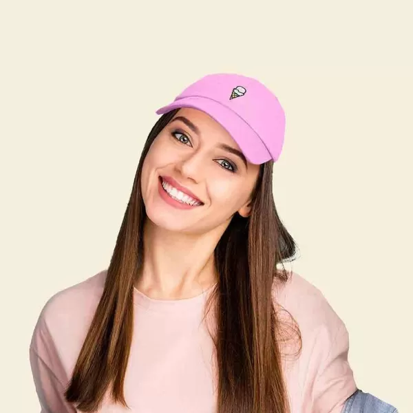 DALIX Double Scoop Embroidered Ice Cream Dad Hat Embroidered Cap Women