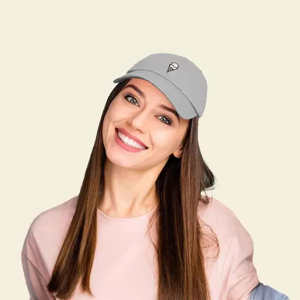 DALIX Double Scoop Embroidered Ice Cream Dad Hat Embroidered Cap Women