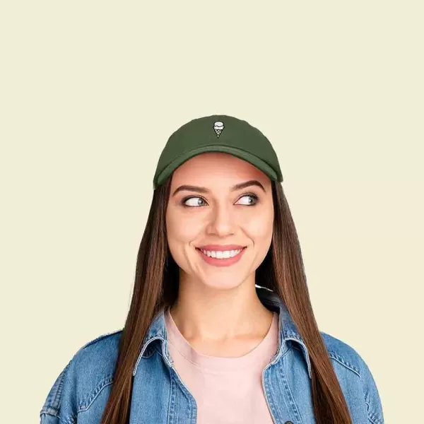 DALIX Double Scoop Embroidered Ice Cream Dad Hat Embroidered Cap Women