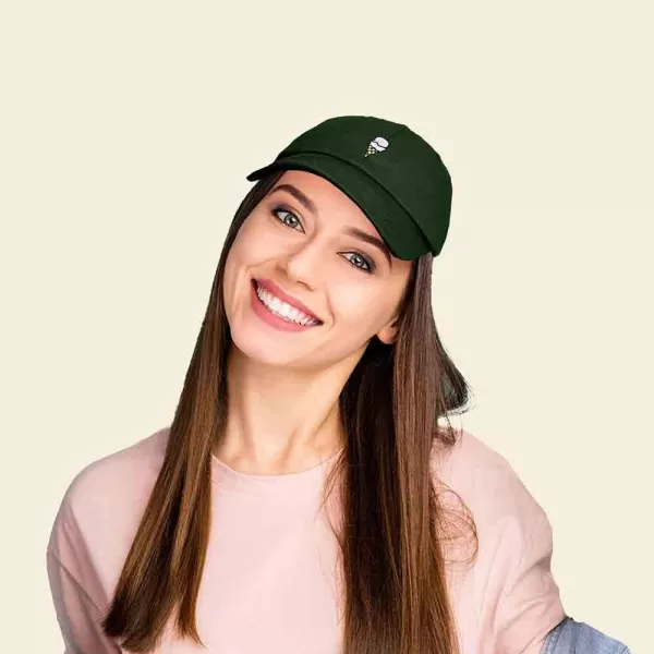 DALIX Double Scoop Embroidered Ice Cream Dad Hat Embroidered Cap Women