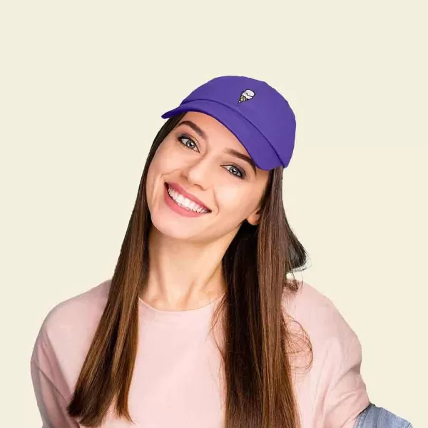 DALIX Double Scoop Embroidered Ice Cream Dad Hat Embroidered Cap Women
