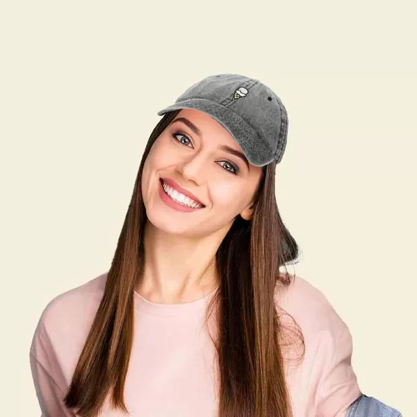 DALIX Double Scoop Embroidered Ice Cream Dad Hat Embroidered Cap Women