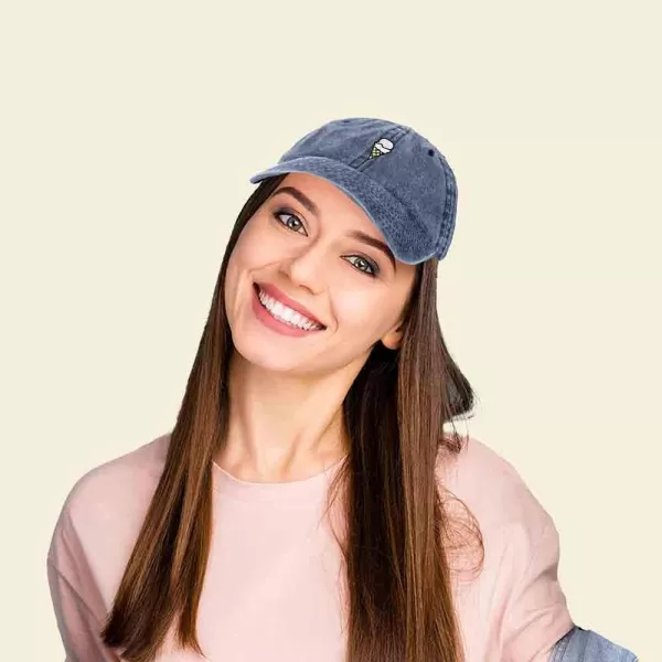 DALIX Double Scoop Embroidered Ice Cream Dad Hat Embroidered Cap Women