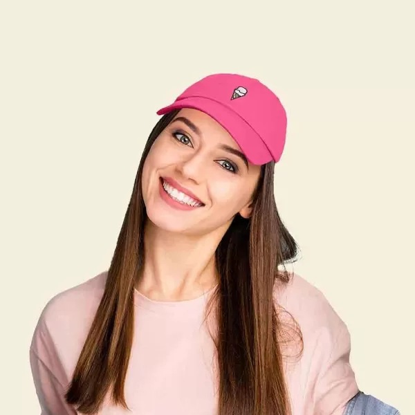 DALIX Double Scoop Embroidered Ice Cream Dad Hat Embroidered Cap Women