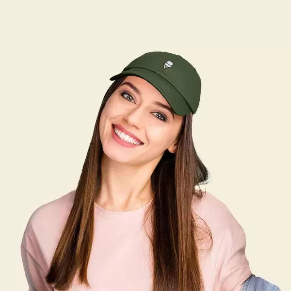 DALIX Double Scoop Embroidered Ice Cream Dad Hat Embroidered Cap Women
