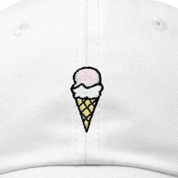 DALIX Double Scoop Embroidered Ice Cream Dad Hat Embroidered Cap Women