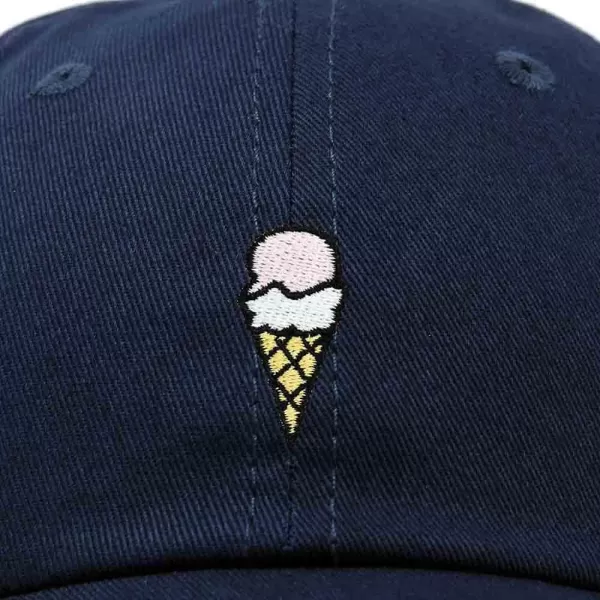 DALIX Double Scoop Embroidered Ice Cream Dad Hat Embroidered Cap Women