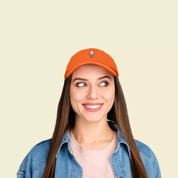 DALIX Double Scoop Embroidered Ice Cream Dad Hat Embroidered Cap Women