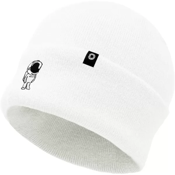 DALIX Embroidered Astronaut Beanie Cap Cuffed Knit Hat Men Women
