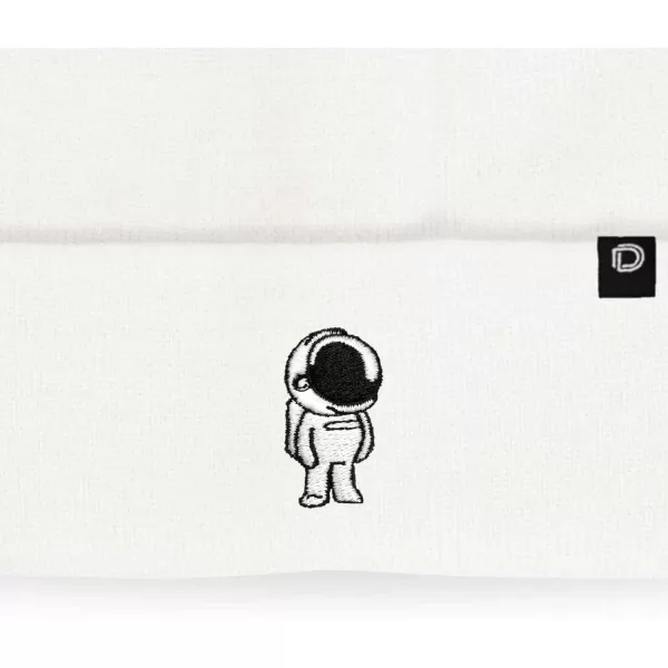 DALIX Embroidered Astronaut Beanie Cap Cuffed Knit Hat Men Women