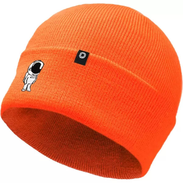 DALIX Embroidered Astronaut Beanie Cap Cuffed Knit Hat Men Women