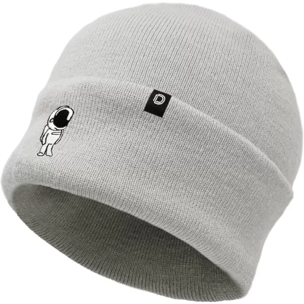 DALIX Embroidered Astronaut Beanie Cap Cuffed Knit Hat Men Women