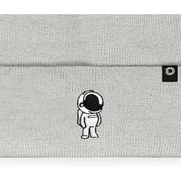 DALIX Embroidered Astronaut Beanie Cap Cuffed Knit Hat Men Women