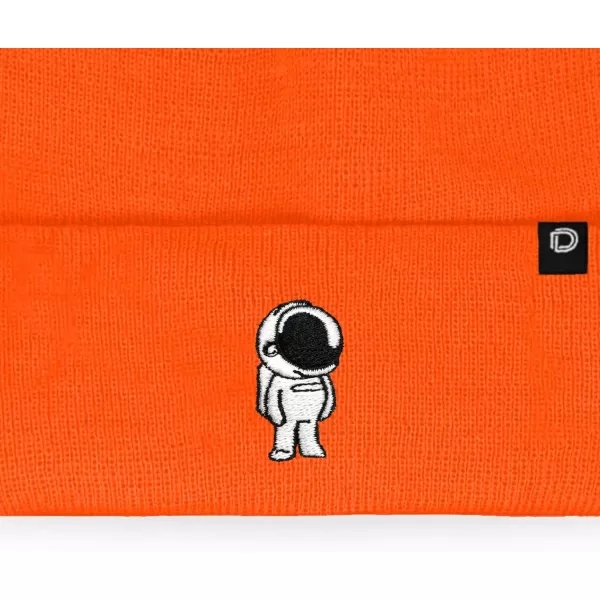 DALIX Embroidered Astronaut Beanie Cap Cuffed Knit Hat Men Women