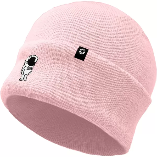 DALIX Embroidered Astronaut Beanie Cap Cuffed Knit Hat Men Women