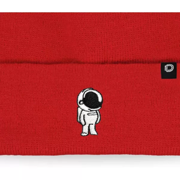 DALIX Embroidered Astronaut Beanie Cap Cuffed Knit Hat Men Women