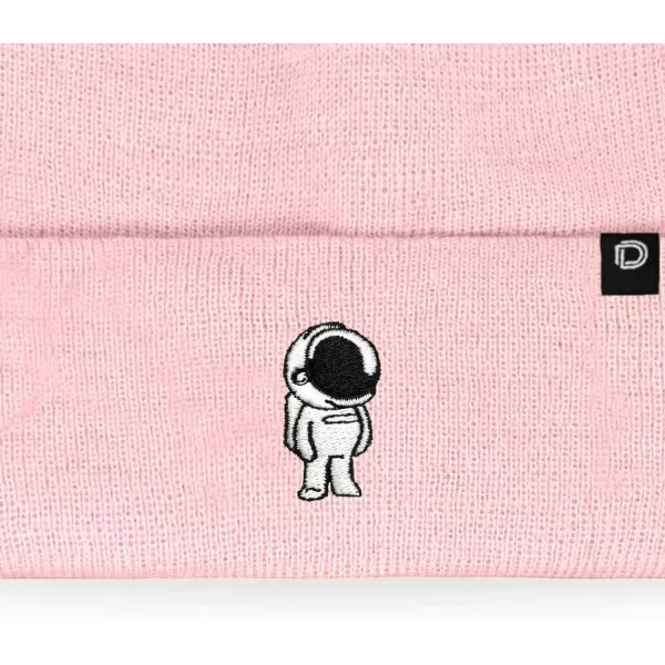 DALIX Embroidered Astronaut Beanie Cap Cuffed Knit Hat Men Women