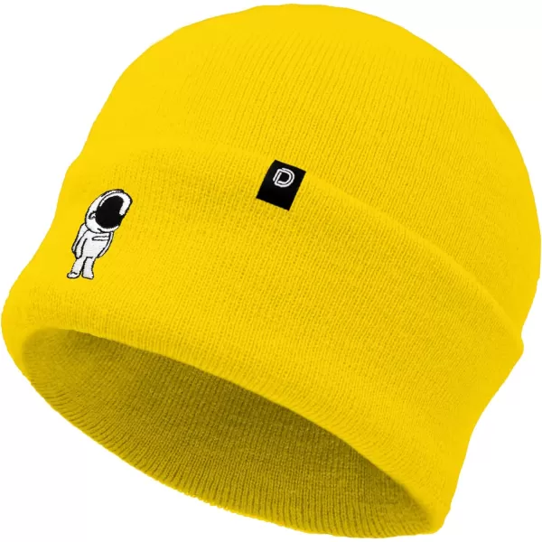 DALIX Embroidered Astronaut Beanie Cap Cuffed Knit Hat Men Women