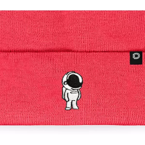 DALIX Embroidered Astronaut Beanie Cap Cuffed Knit Hat Men Women
