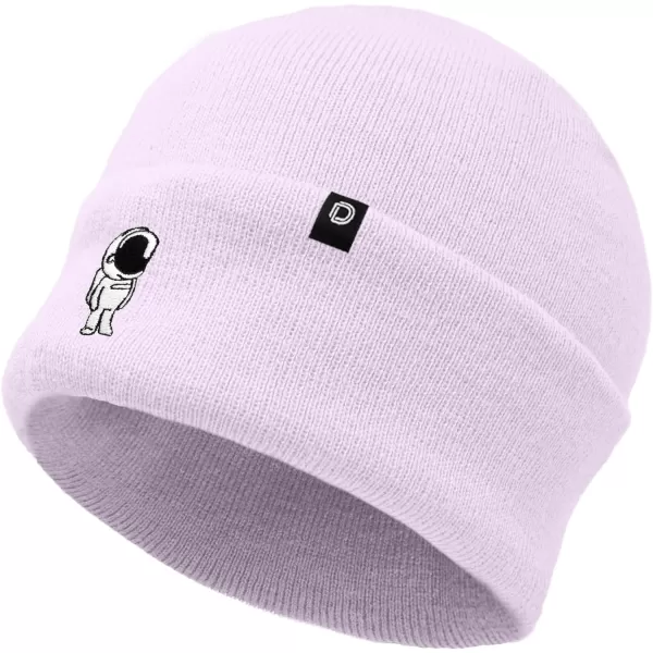 DALIX Embroidered Astronaut Beanie Cap Cuffed Knit Hat Men Women