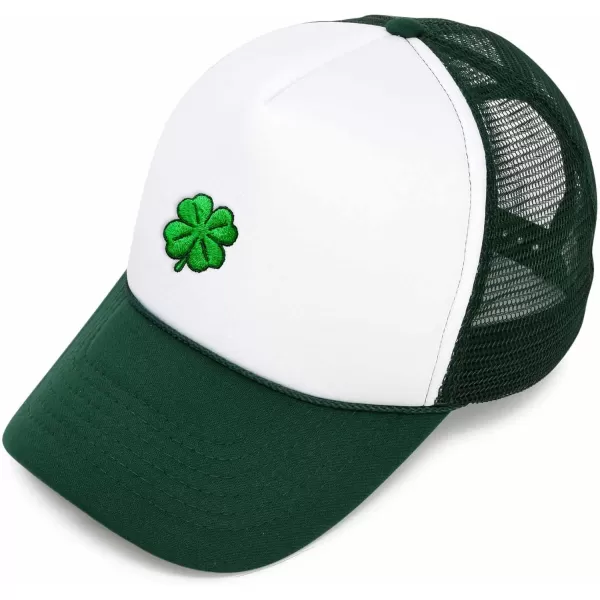 DALIX Embroidered Clover Trucker Cap Hat Men
