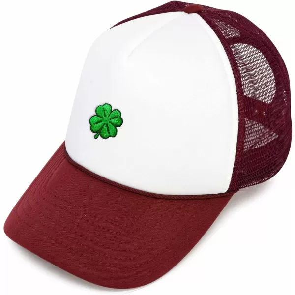DALIX Embroidered Clover Trucker Cap Hat Men
