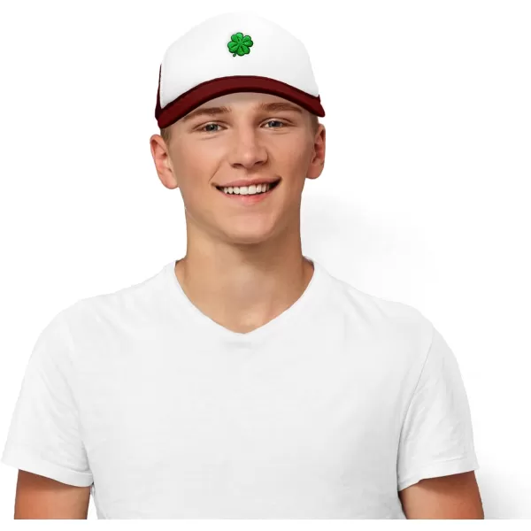DALIX Embroidered Clover Trucker Cap Hat Men
