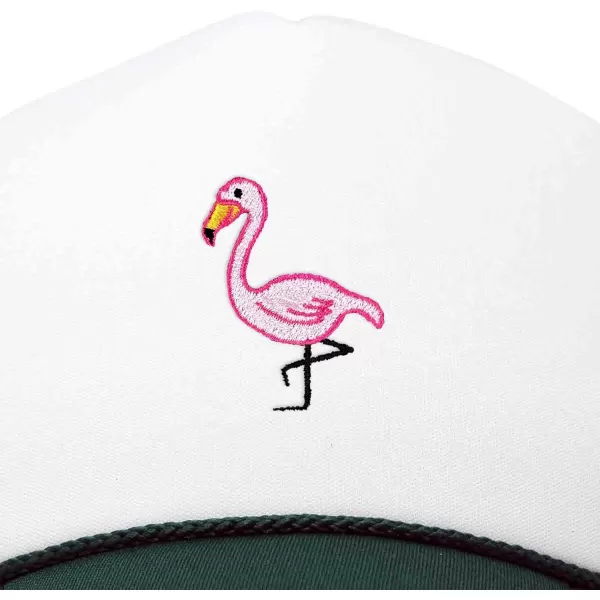 DALIX Embroidered Flamingo Trucker Cap Hat Women