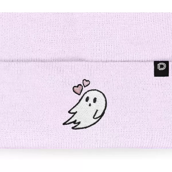 DALIX Embroidered Heartly Ghost Beanie Skull Cap