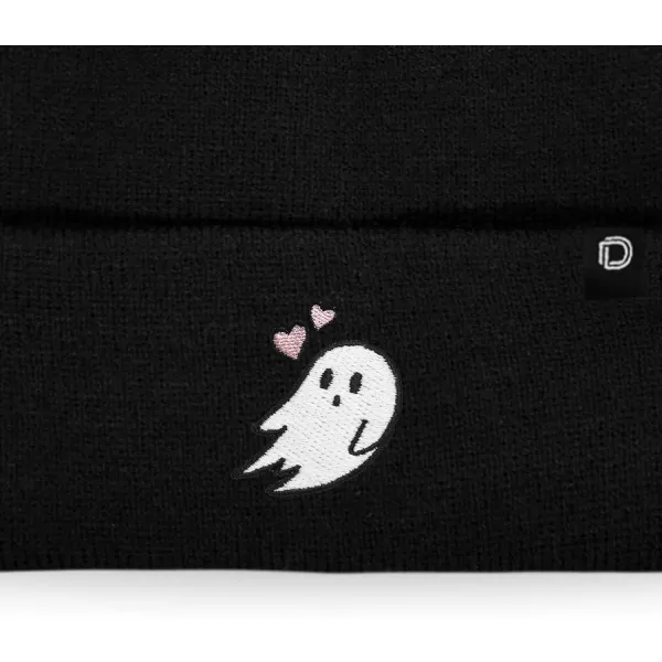 DALIX Embroidered Heartly Ghost Beanie Skull Cap