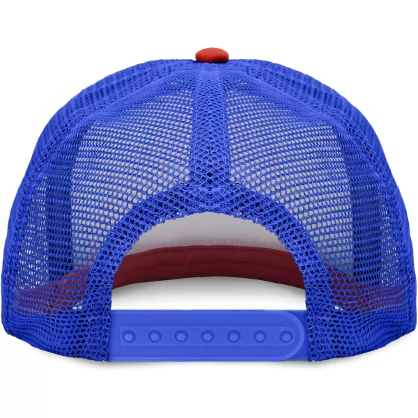 DALIX Flat Billed Trucker Hat Mesh Back S M L Adjustable Cap Solid Two Toned Snapback