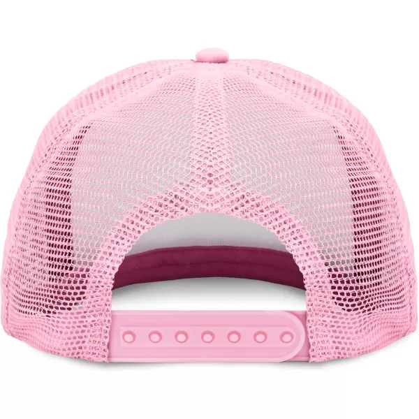 DALIX Flat Billed Trucker Hat Mesh Back S M L Adjustable Cap Solid Two Toned Snapback