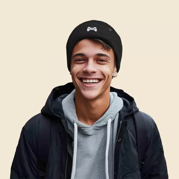 DALIX Game Controller Embroidered Beanie Cap Cotton Baseball Men