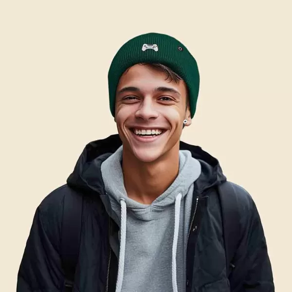 DALIX Game Controller Embroidered Beanie Cap Cotton Baseball Men