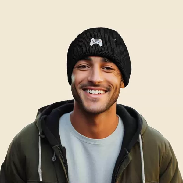 DALIX Game Controller Embroidered Beanie Cap Cotton Baseball Men