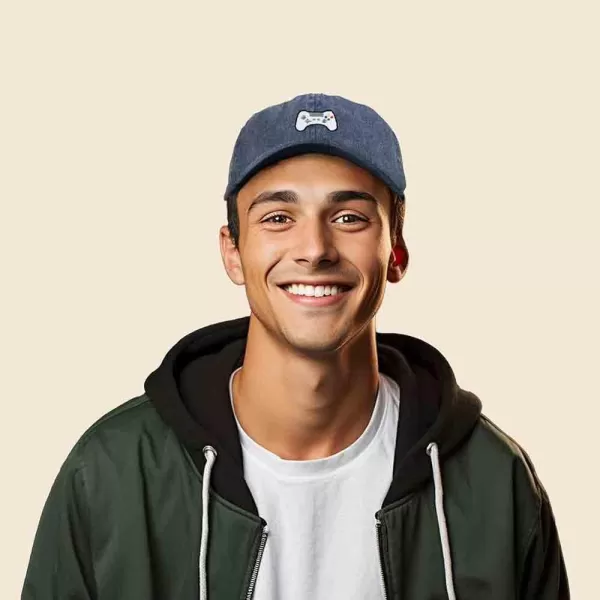DALIX Game Controller Embroidered Dad Cap Cotton Baseball Cap Men