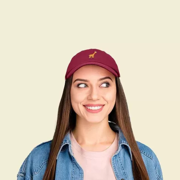 DALIX Giraffe Embroidered Dad Hat Cotton Baseball Cap Women