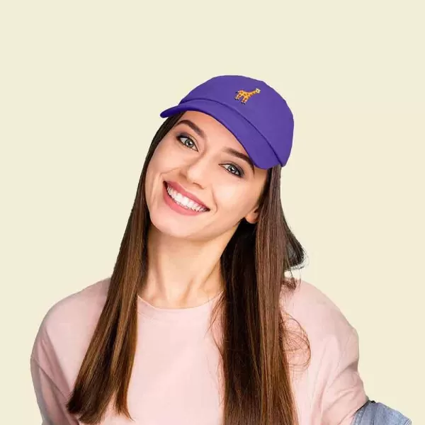 DALIX Giraffe Embroidered Dad Hat Cotton Baseball Cap Women