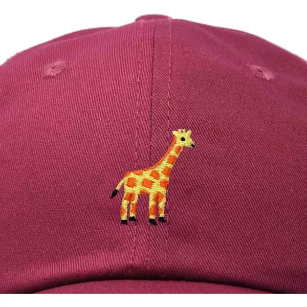 DALIX Giraffe Embroidered Dad Hat Cotton Baseball Cap Women