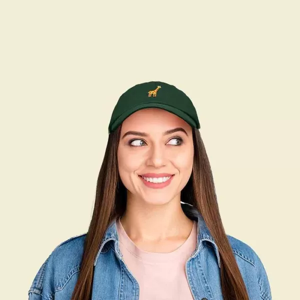 DALIX Giraffe Embroidered Dad Hat Cotton Baseball Cap Women