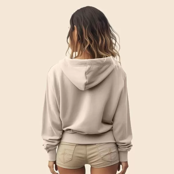 DALIX Heart Embroidered Fleece Cropped Zip Hoodie Cold Fall Winter Womens