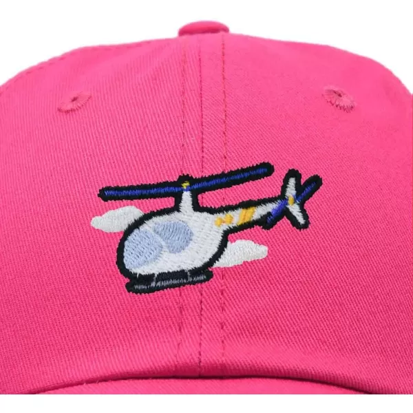 DALIX Helicopter Embroidered Dad Cap Cotton Baseball Hat Mens
