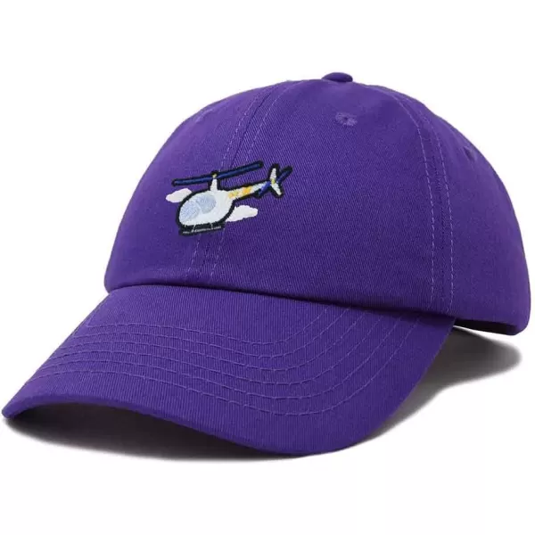 DALIX Helicopter Embroidered Dad Cap Cotton Baseball Hat Mens