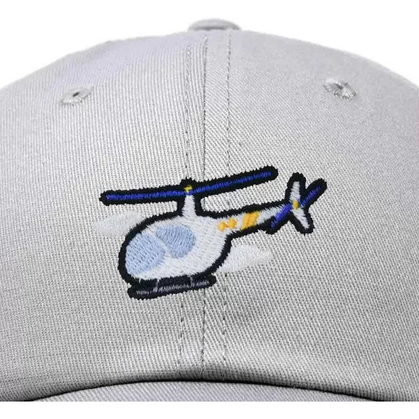 DALIX Helicopter Embroidered Dad Cap Cotton Baseball Hat Mens