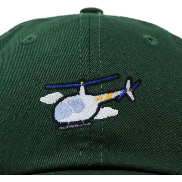 DALIX Helicopter Embroidered Dad Cap Cotton Baseball Hat Mens