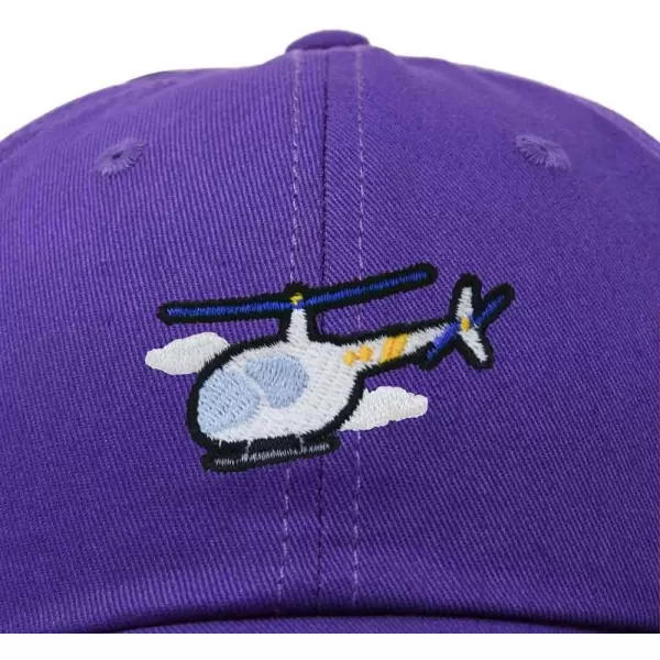 DALIX Helicopter Embroidered Dad Cap Cotton Baseball Hat Mens