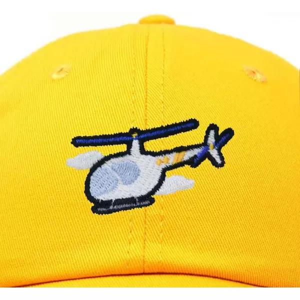 DALIX Helicopter Embroidered Dad Cap Cotton Baseball Hat Mens