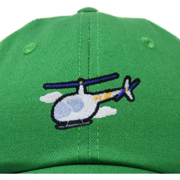 DALIX Helicopter Embroidered Dad Cap Cotton Baseball Hat Mens