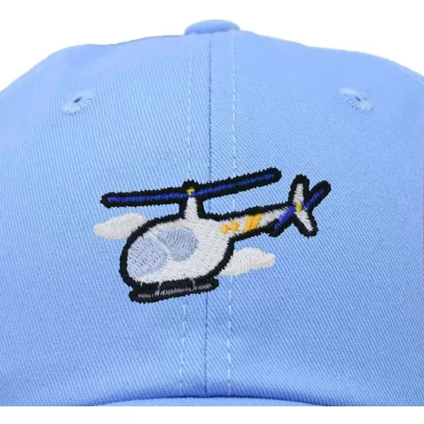 DALIX Helicopter Embroidered Dad Cap Cotton Baseball Hat Mens